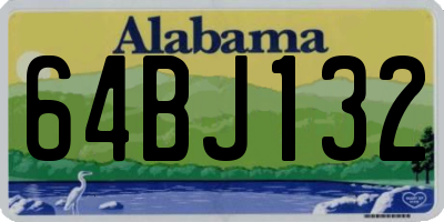 AL license plate 64BJ132