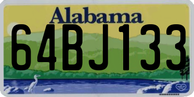 AL license plate 64BJ133