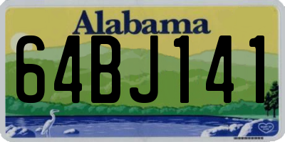 AL license plate 64BJ141
