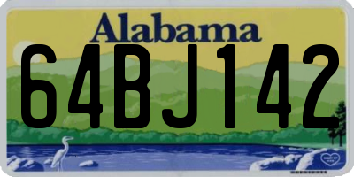 AL license plate 64BJ142