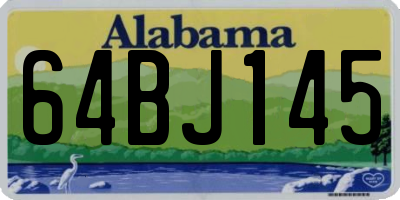 AL license plate 64BJ145
