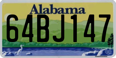 AL license plate 64BJ147