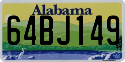 AL license plate 64BJ149