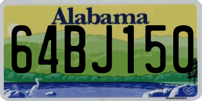 AL license plate 64BJ150