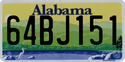 AL license plate 64BJ151
