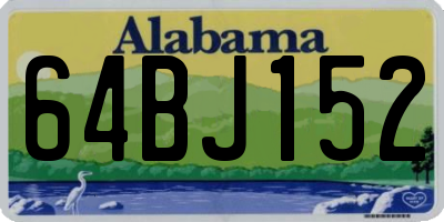 AL license plate 64BJ152