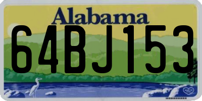 AL license plate 64BJ153