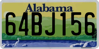 AL license plate 64BJ156