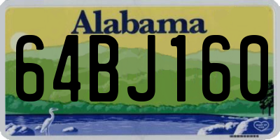 AL license plate 64BJ160