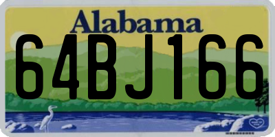 AL license plate 64BJ166