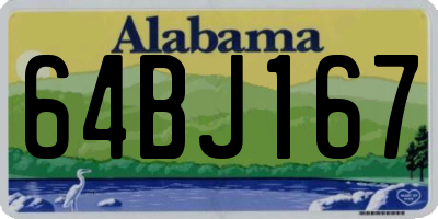 AL license plate 64BJ167