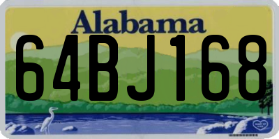 AL license plate 64BJ168