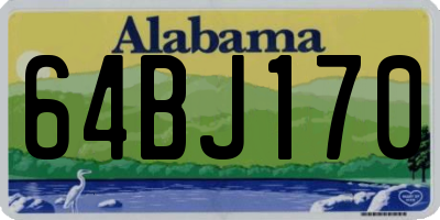 AL license plate 64BJ170