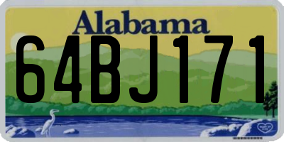 AL license plate 64BJ171