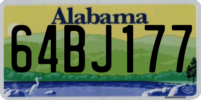 AL license plate 64BJ177