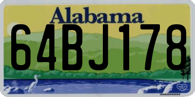 AL license plate 64BJ178