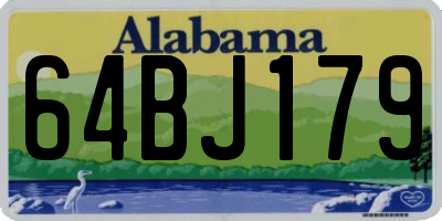 AL license plate 64BJ179