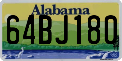 AL license plate 64BJ180