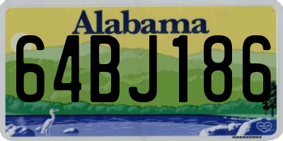 AL license plate 64BJ186