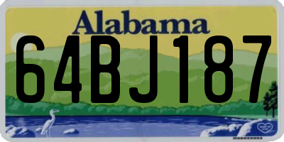 AL license plate 64BJ187