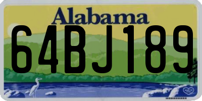 AL license plate 64BJ189