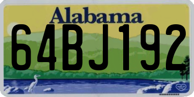 AL license plate 64BJ192