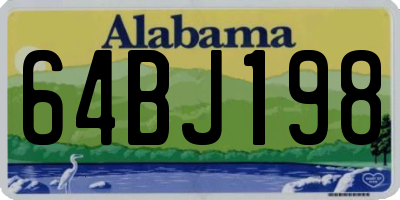 AL license plate 64BJ198