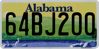 AL license plate 64BJ200