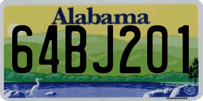 AL license plate 64BJ201