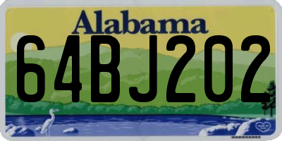 AL license plate 64BJ202
