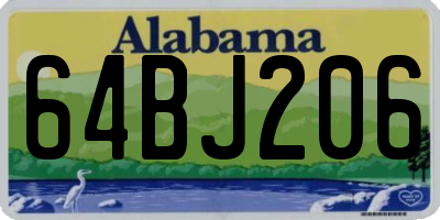 AL license plate 64BJ206