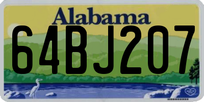 AL license plate 64BJ207