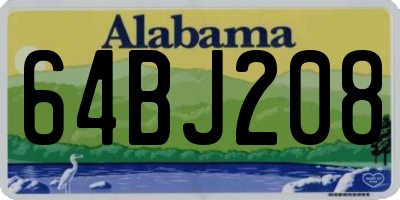 AL license plate 64BJ208