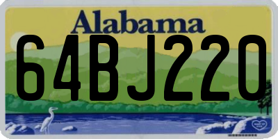 AL license plate 64BJ220