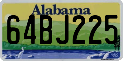 AL license plate 64BJ225