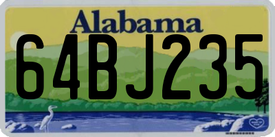 AL license plate 64BJ235