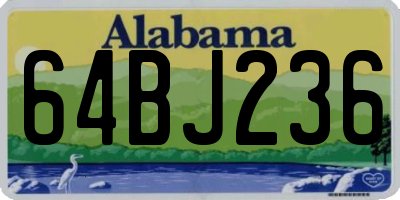AL license plate 64BJ236