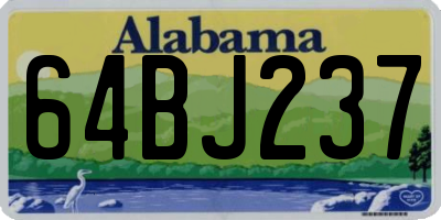 AL license plate 64BJ237