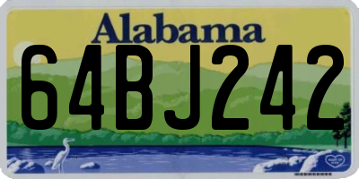 AL license plate 64BJ242