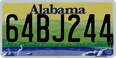 AL license plate 64BJ244