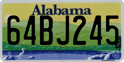 AL license plate 64BJ245
