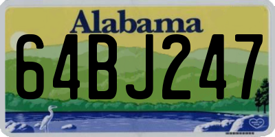 AL license plate 64BJ247