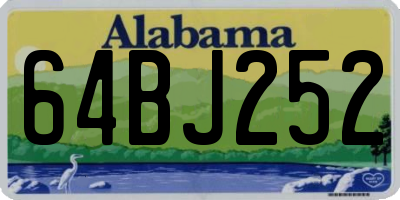 AL license plate 64BJ252