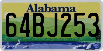 AL license plate 64BJ253
