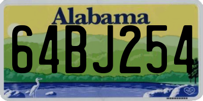 AL license plate 64BJ254