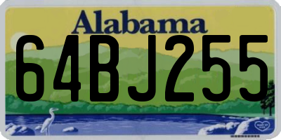 AL license plate 64BJ255