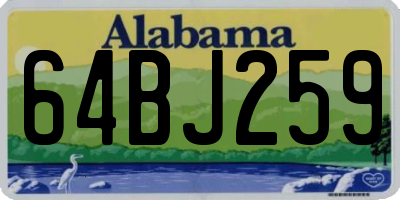 AL license plate 64BJ259
