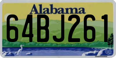 AL license plate 64BJ261