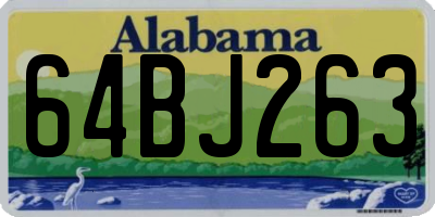 AL license plate 64BJ263
