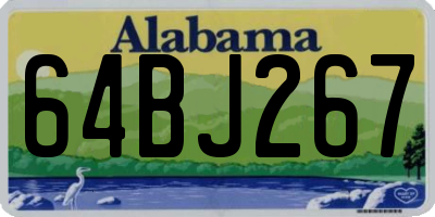 AL license plate 64BJ267